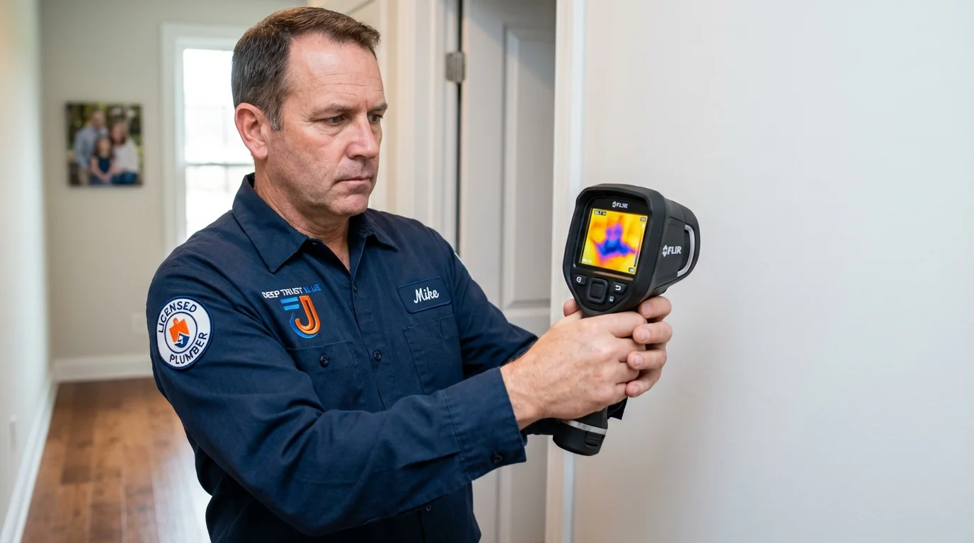 Thermal imaging leak detection by Johns Plumbing LLC in Shelburn